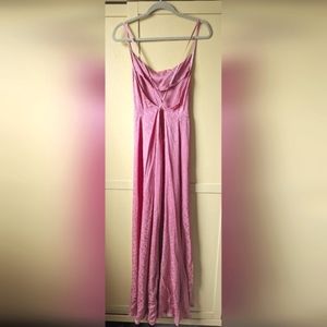 Silk cowl neck dress